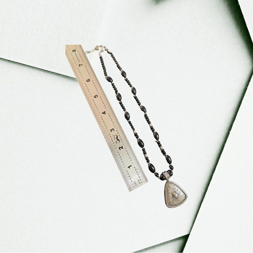 NAPIER BEADED CHOKER NECKLACE IN BLACK - Picture 6 of 7